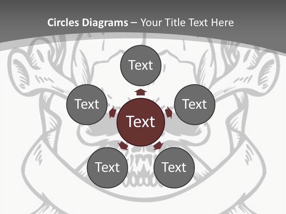 Crossbones Cross Vinylcutting PowerPoint Template
