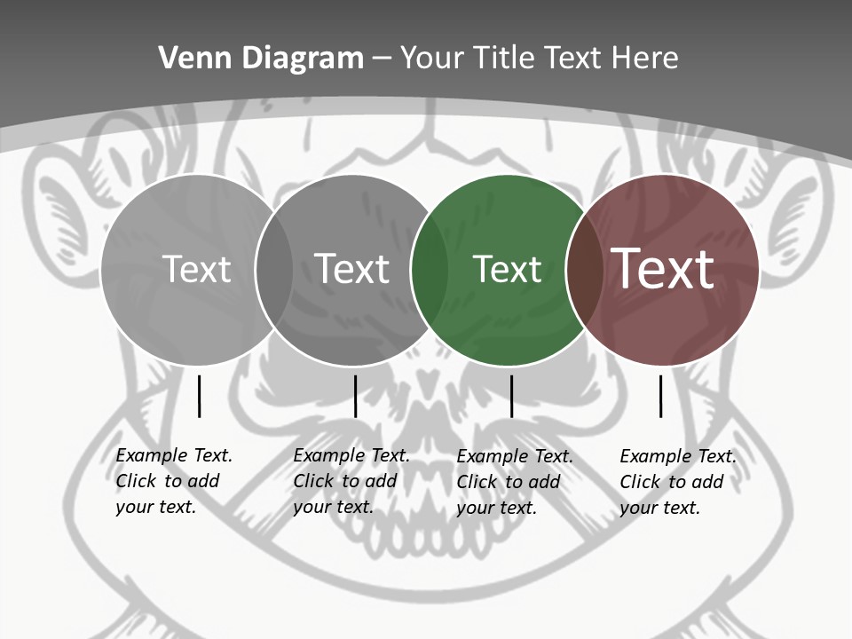 Crossbones Cross Vinylcutting PowerPoint Template