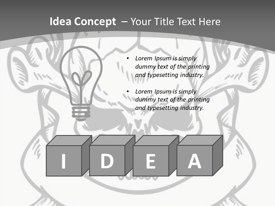 Crossbones Cross Vinylcutting PowerPoint Template