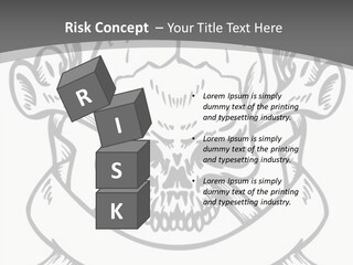 Crossbones Cross Vinylcutting PowerPoint Template