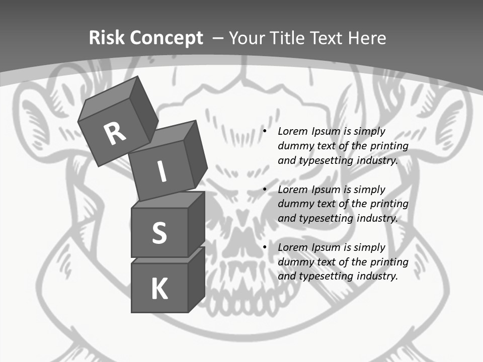Crossbones Cross Vinylcutting PowerPoint Template