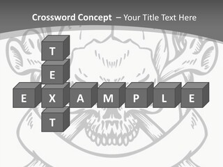 Crossbones Cross Vinylcutting PowerPoint Template