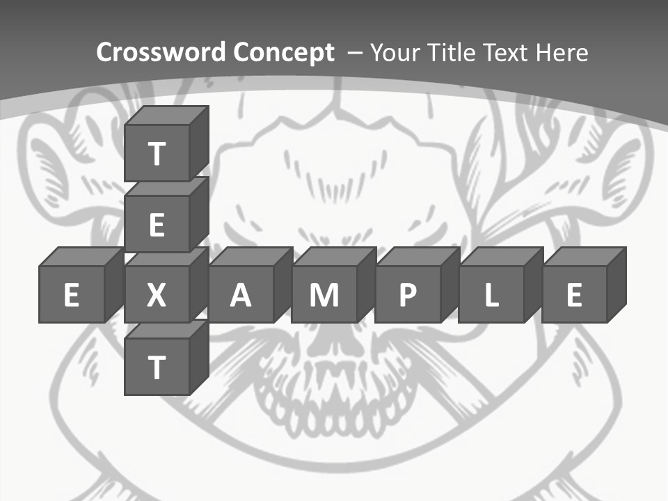 Crossbones Cross Vinylcutting PowerPoint Template