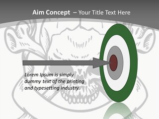 Crossbones Cross Vinylcutting PowerPoint Template