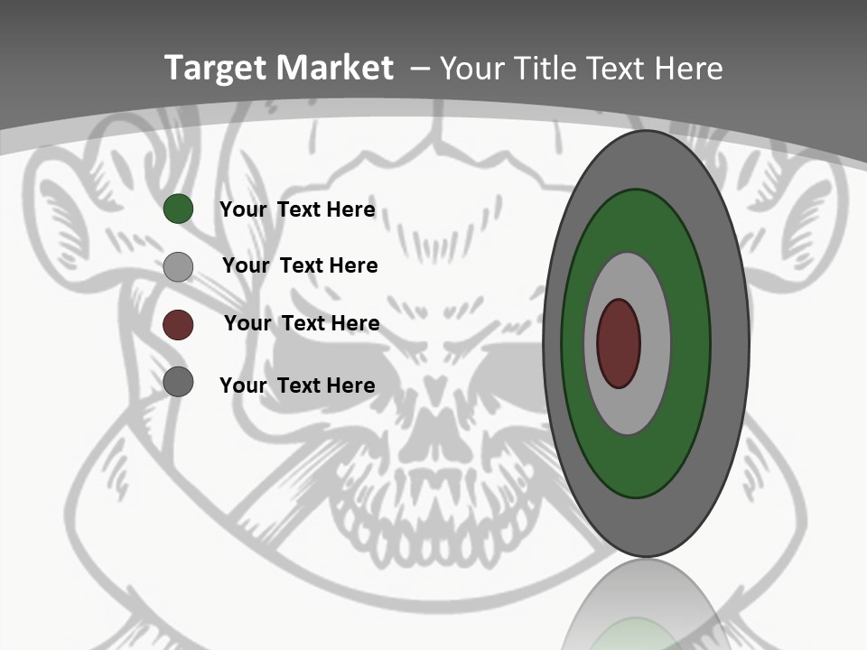 Crossbones Cross Vinylcutting PowerPoint Template