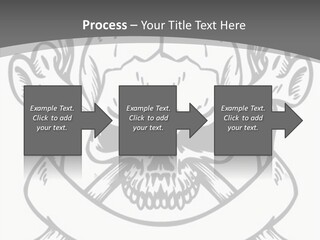 Crossbones Cross Vinylcutting PowerPoint Template