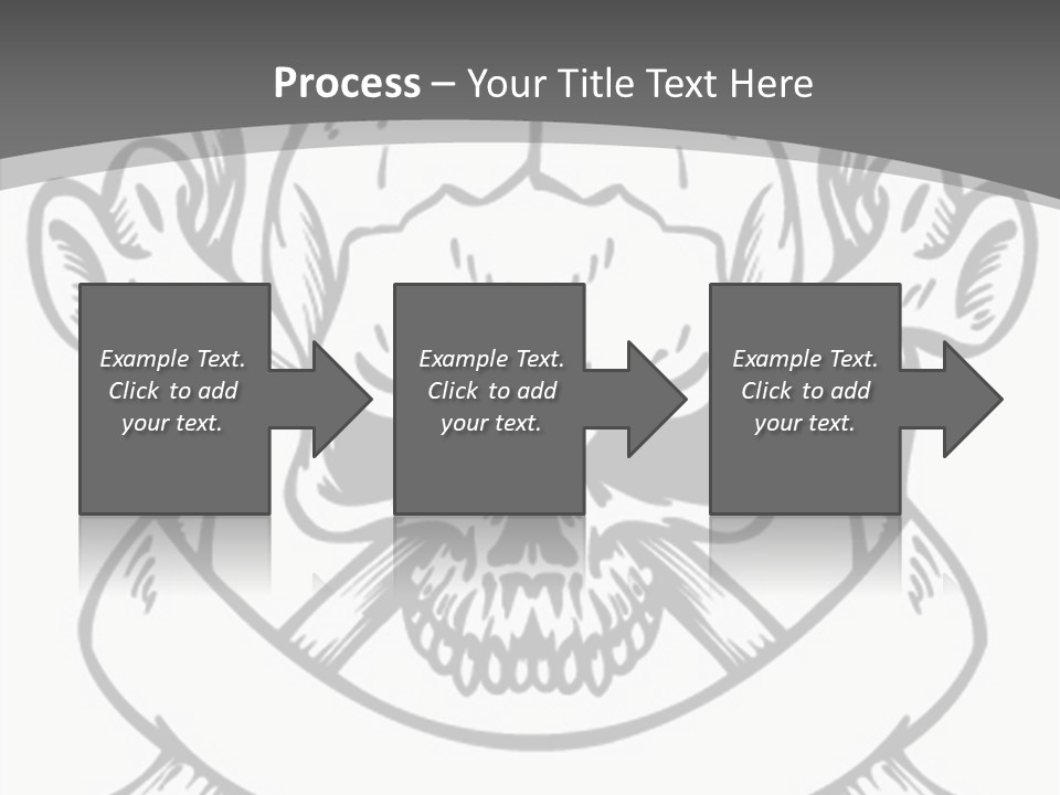 Crossbones Cross Vinylcutting PowerPoint Template
