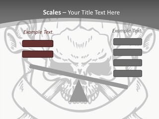 Crossbones Cross Vinylcutting PowerPoint Template