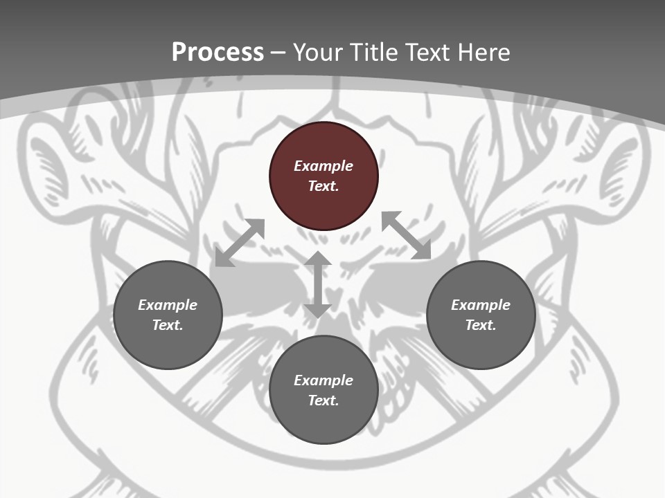 Crossbones Cross Vinylcutting PowerPoint Template
