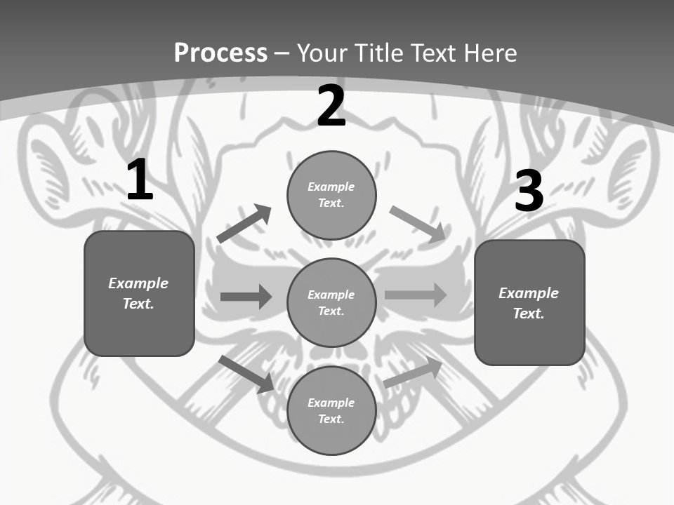 Crossbones Cross Vinylcutting PowerPoint Template