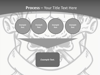 Crossbones Cross Vinylcutting PowerPoint Template
