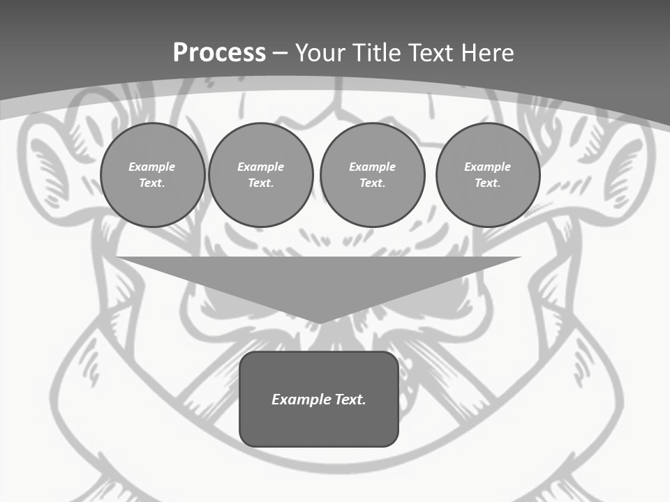 Crossbones Cross Vinylcutting PowerPoint Template