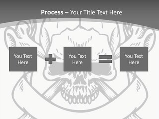 Crossbones Cross Vinylcutting PowerPoint Template