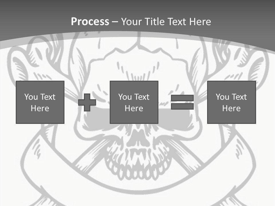 Crossbones Cross Vinylcutting PowerPoint Template