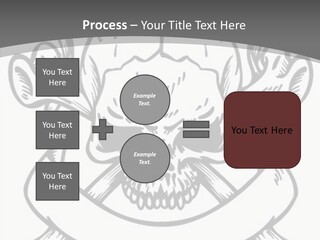 Crossbones Cross Vinylcutting PowerPoint Template