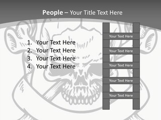 Crossbones Cross Vinylcutting PowerPoint Template