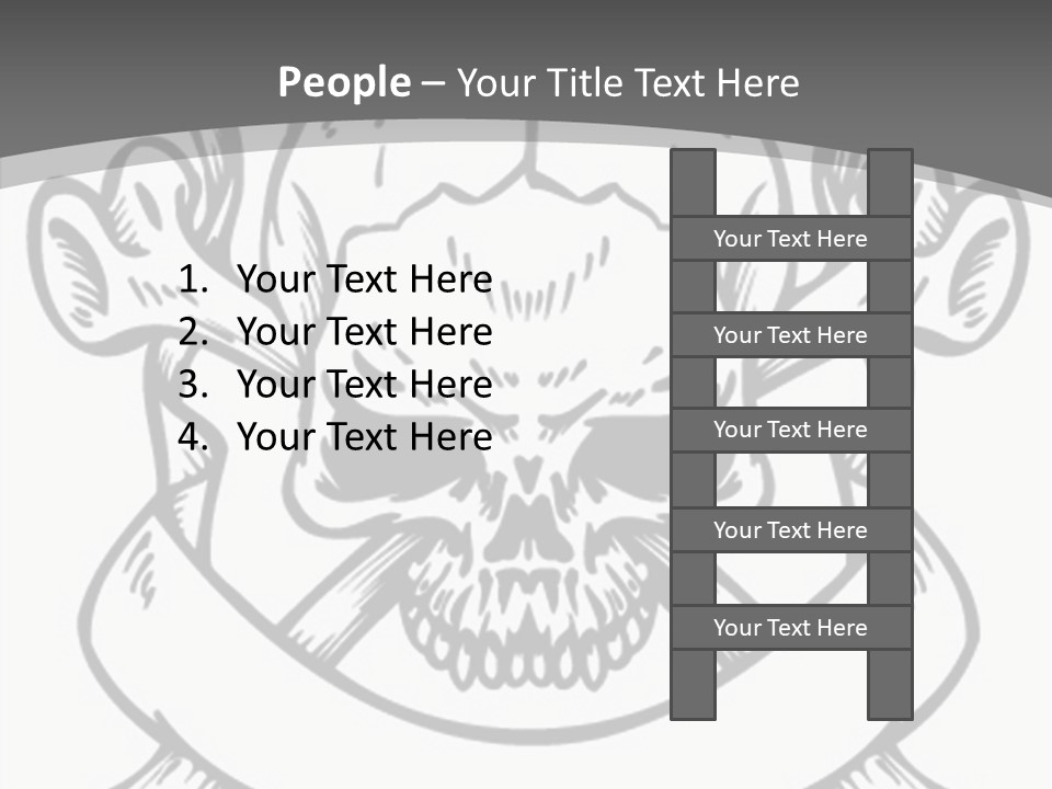Crossbones Cross Vinylcutting PowerPoint Template