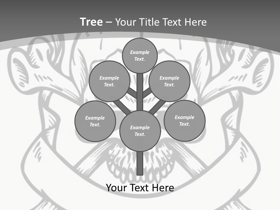 Crossbones Cross Vinylcutting PowerPoint Template
