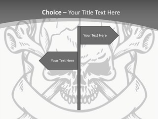 Crossbones Cross Vinylcutting PowerPoint Template