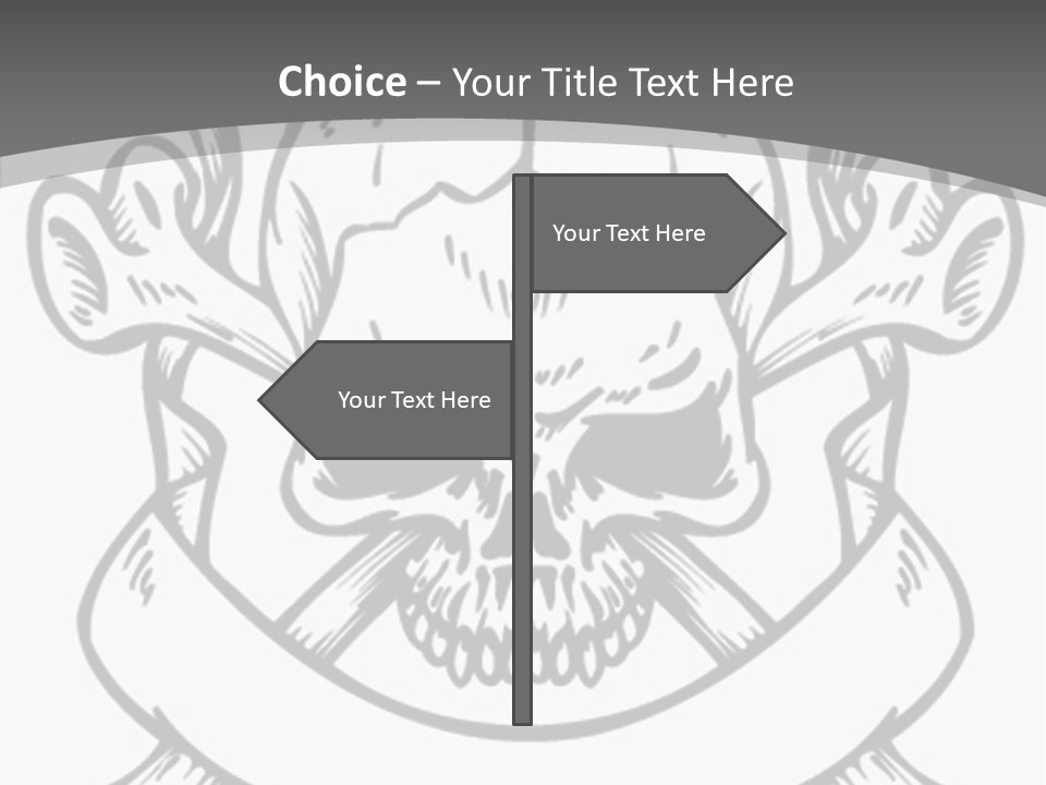 Crossbones Cross Vinylcutting PowerPoint Template