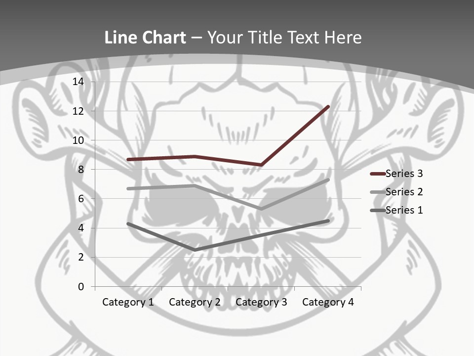Crossbones Cross Vinylcutting PowerPoint Template