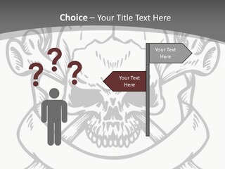 Crossbones Cross Vinylcutting PowerPoint Template