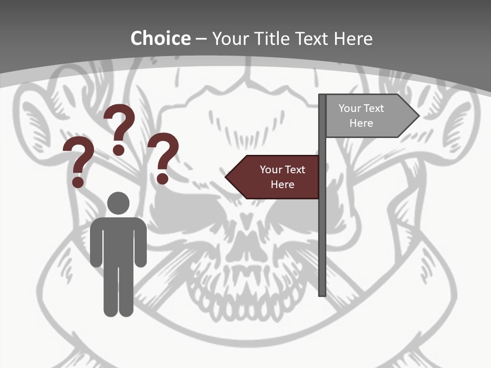 Crossbones Cross Vinylcutting PowerPoint Template