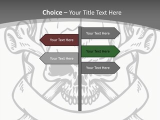 Crossbones Cross Vinylcutting PowerPoint Template