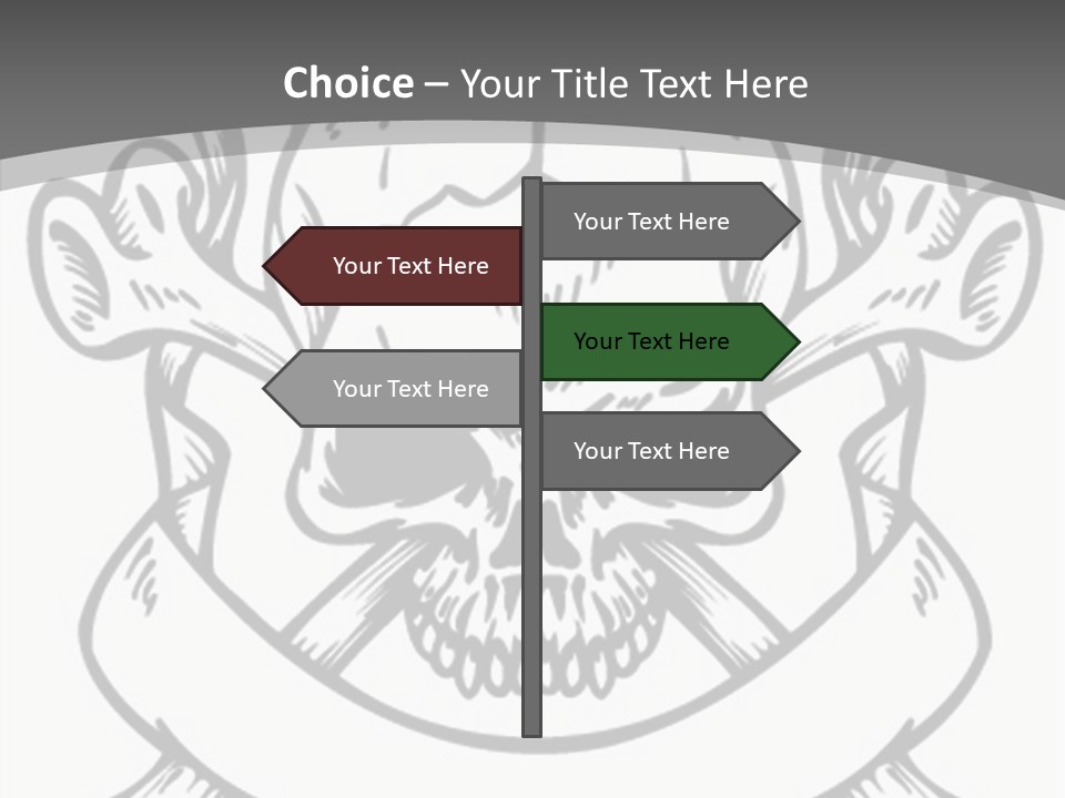 Crossbones Cross Vinylcutting PowerPoint Template