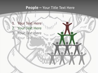 Crossbones Cross Vinylcutting PowerPoint Template