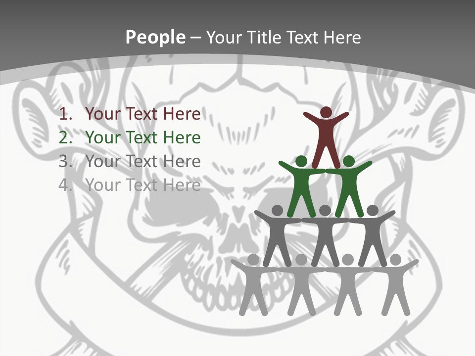 Crossbones Cross Vinylcutting PowerPoint Template