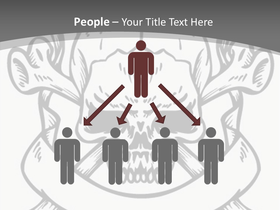 Crossbones Cross Vinylcutting PowerPoint Template