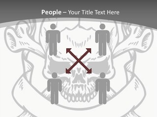 Crossbones Cross Vinylcutting PowerPoint Template