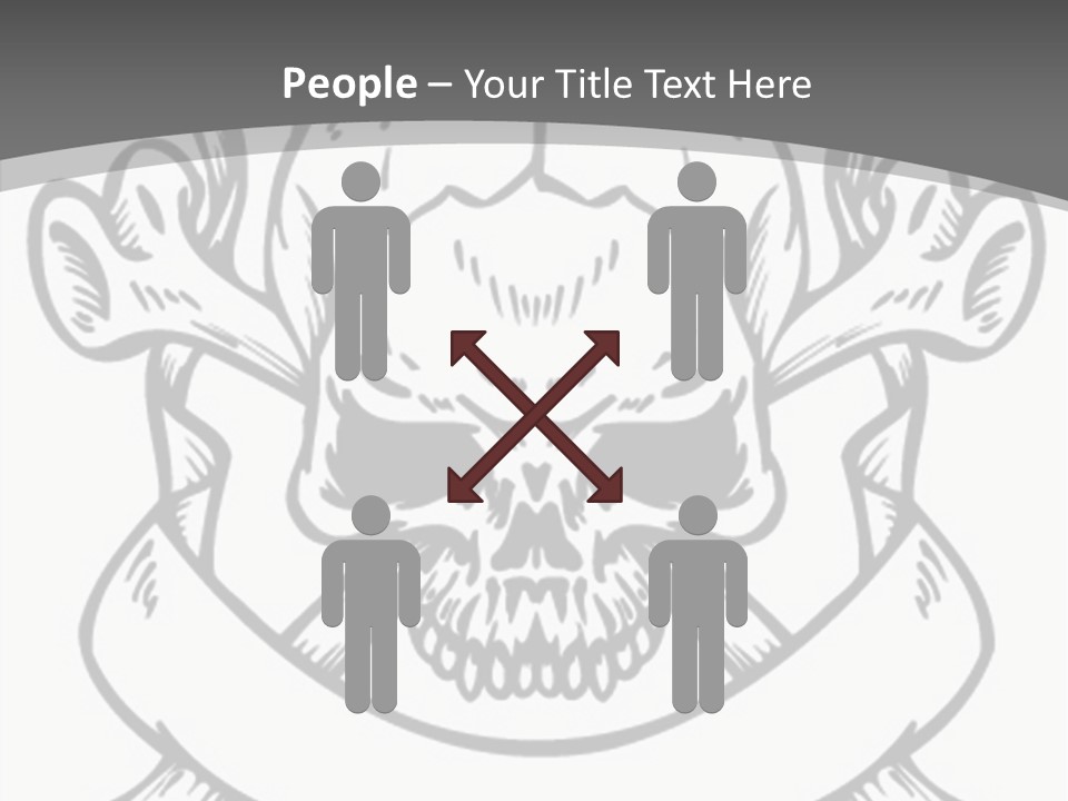 Crossbones Cross Vinylcutting PowerPoint Template