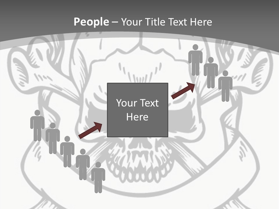 Crossbones Cross Vinylcutting PowerPoint Template