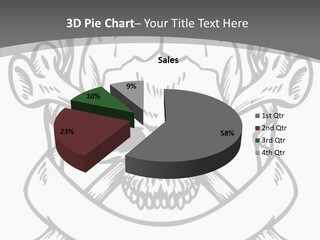 Crossbones Cross Vinylcutting PowerPoint Template