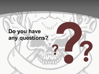 Crossbones Cross Vinylcutting PowerPoint Template
