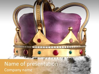 Crown Regal Coronation PowerPoint Template