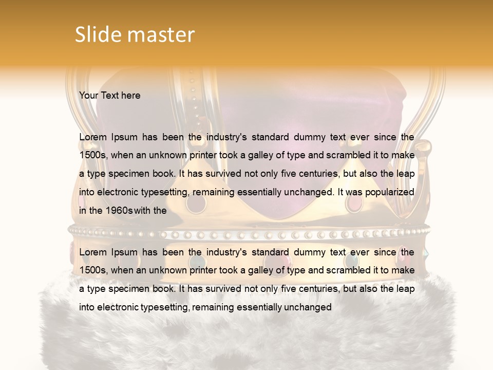 Crown Regal Coronation PowerPoint Template