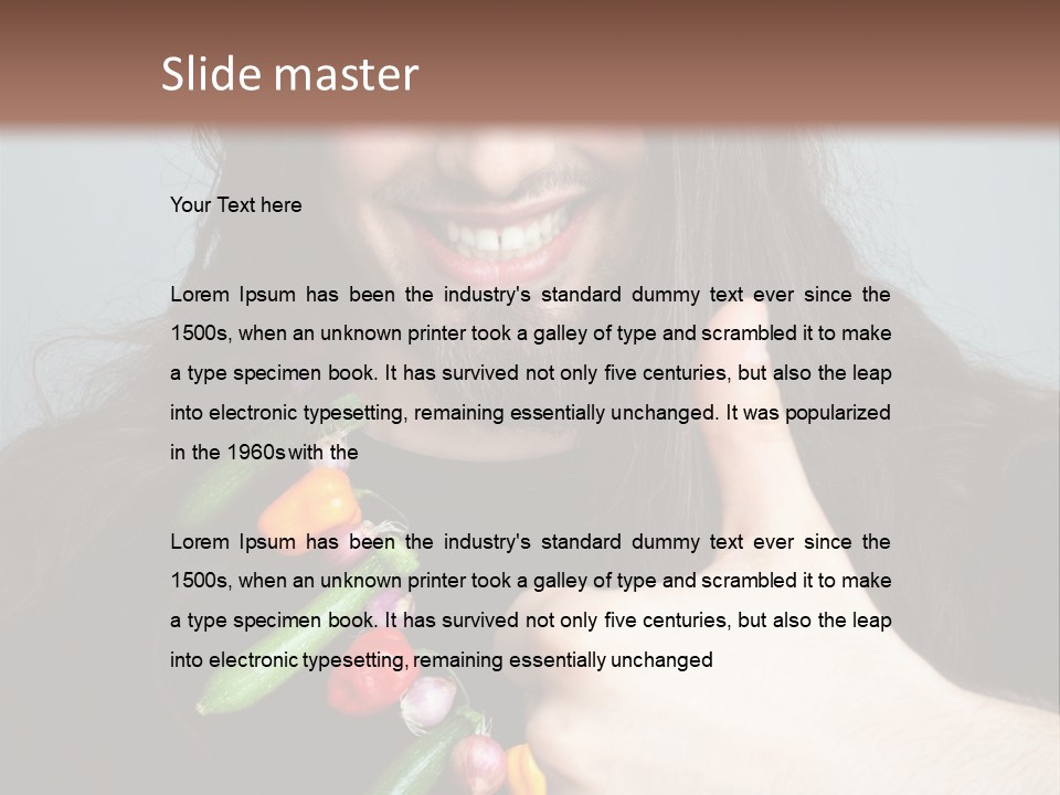 Young Onion Hand PowerPoint Template