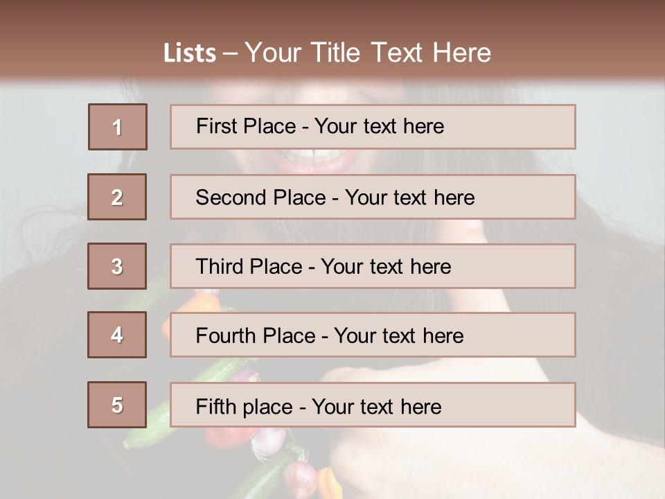 Young Onion Hand PowerPoint Template