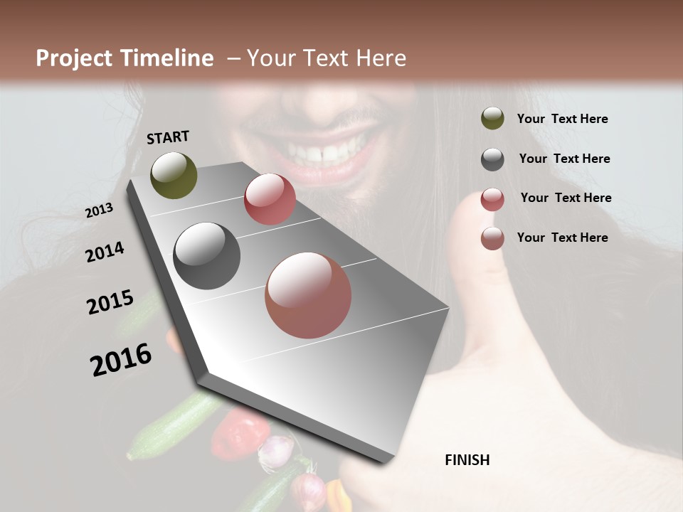 Young Onion Hand PowerPoint Template