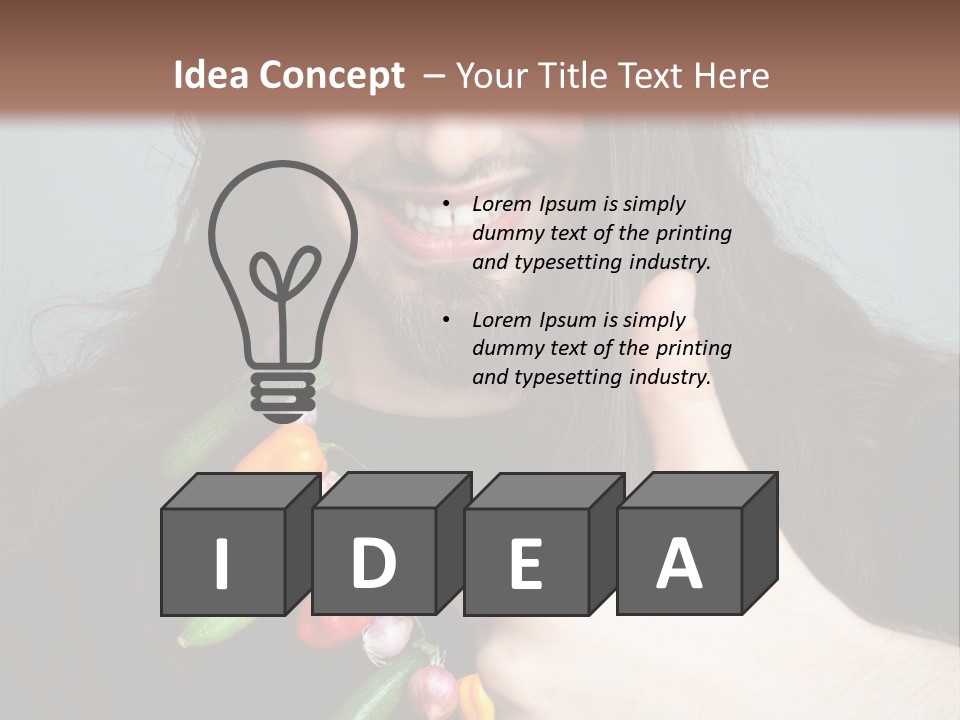 Young Onion Hand PowerPoint Template