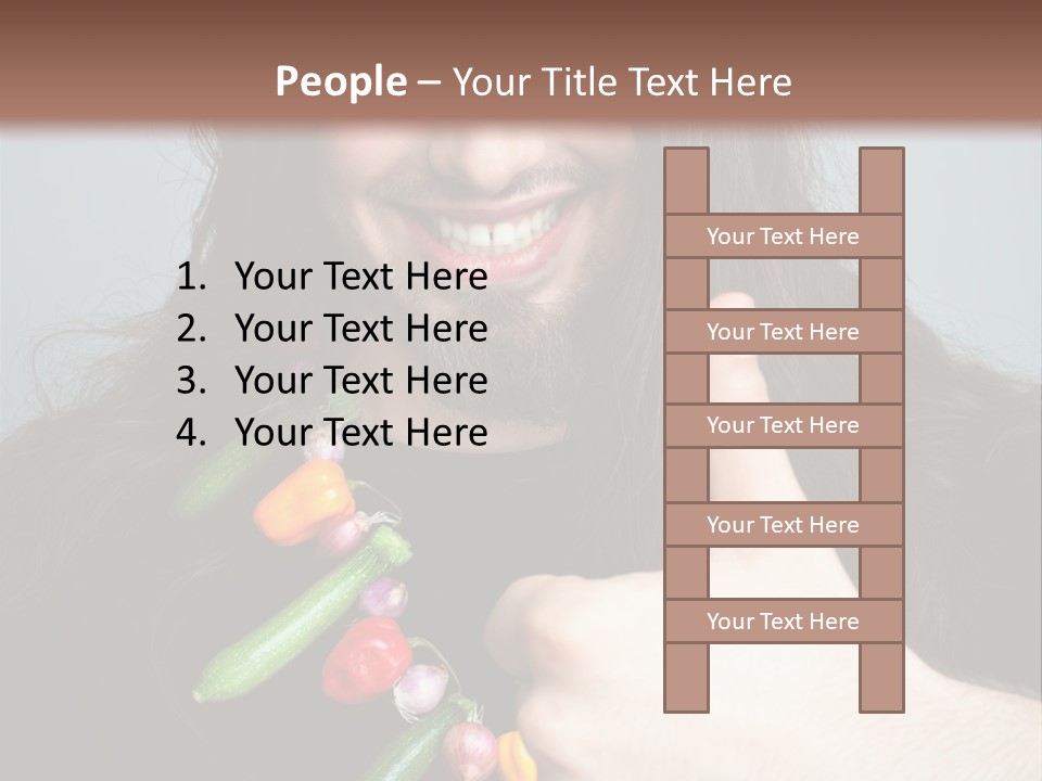 Young Onion Hand PowerPoint Template