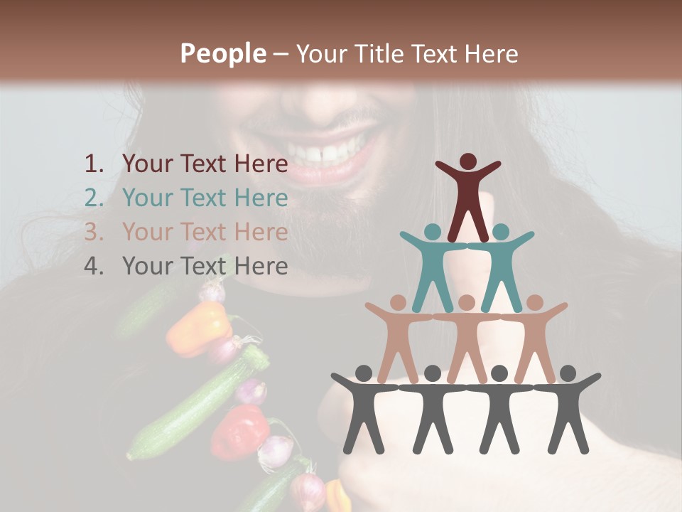 Young Onion Hand PowerPoint Template