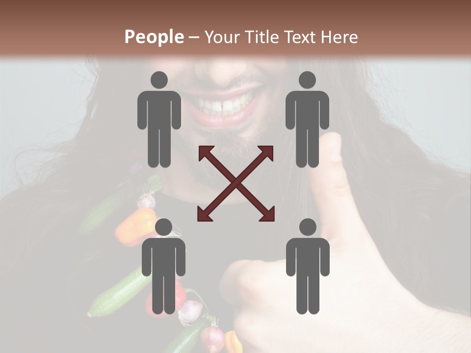 Young Onion Hand PowerPoint Template