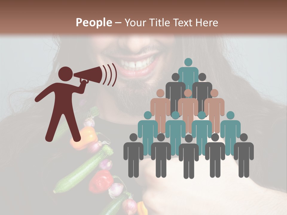 Young Onion Hand PowerPoint Template