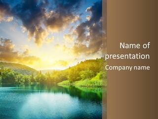 Lake Mountain Plitvice PowerPoint Template