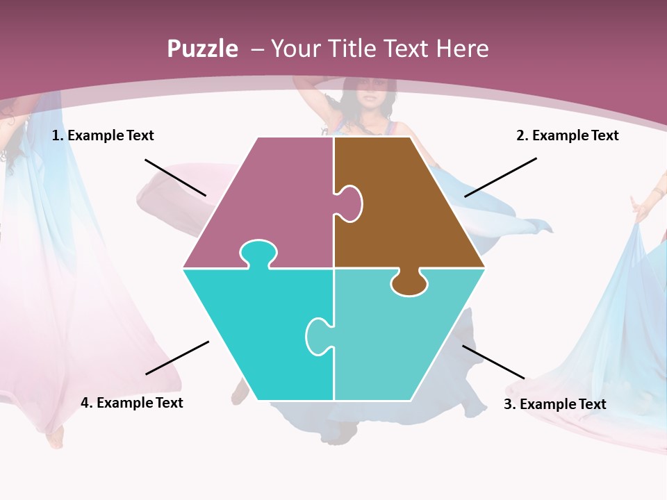 Dance Blue Femininity PowerPoint Template