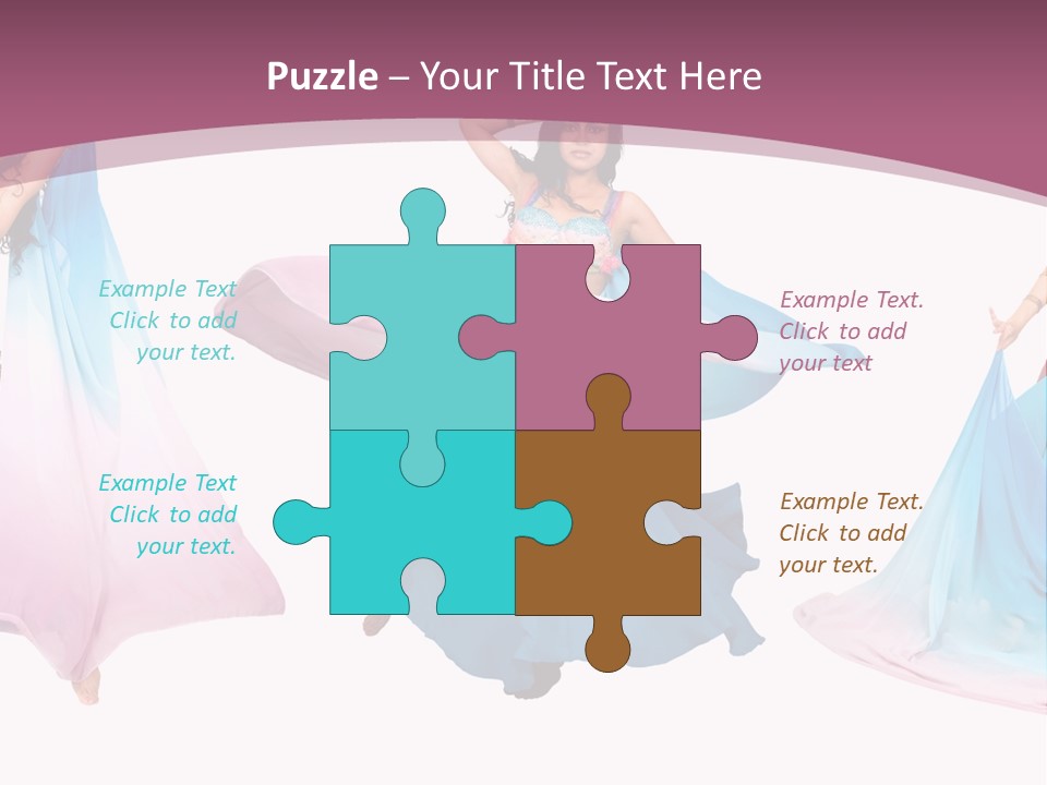 Dance Blue Femininity PowerPoint Template